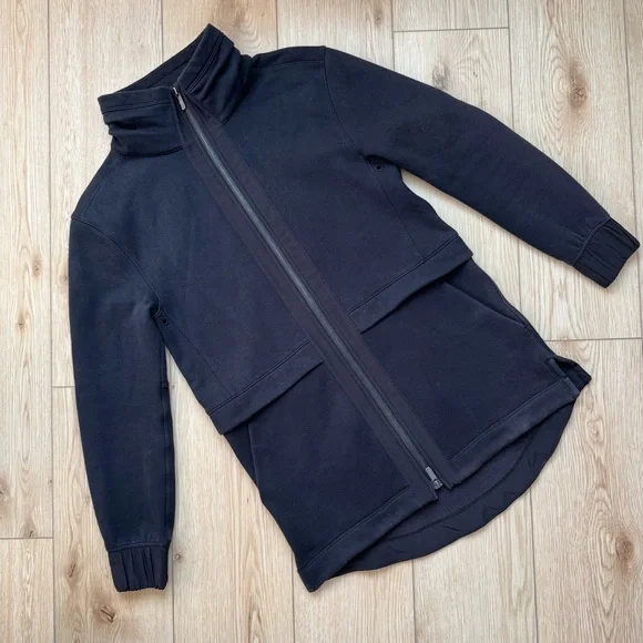 lululemon black zip up sweatshirt athletic jacket - Picture 1 of 13